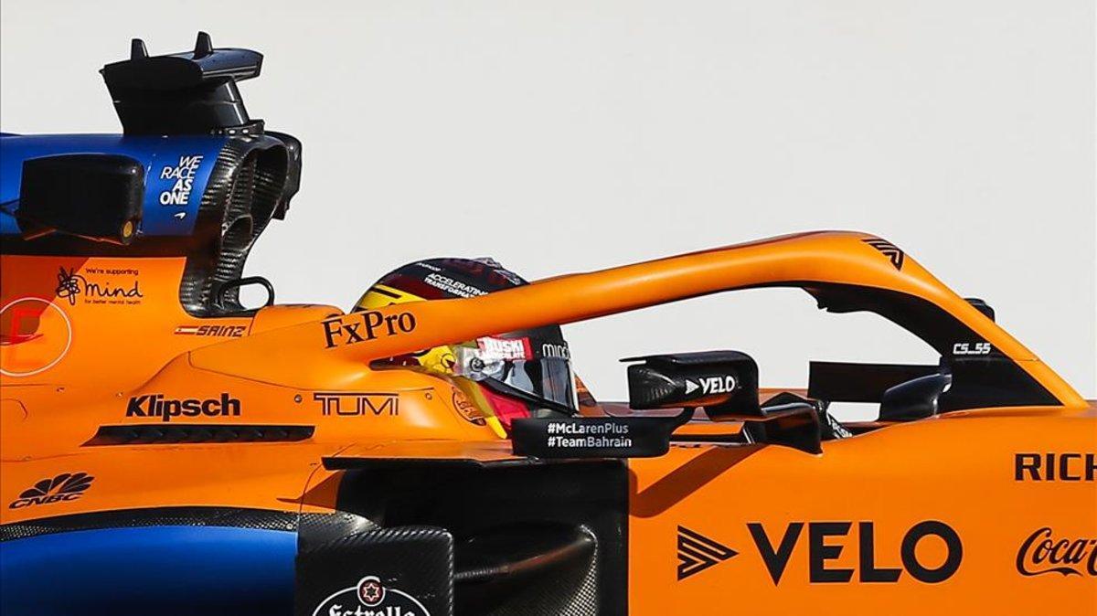 Sainz durante los libres de hoy.