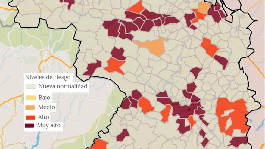 Mapa de contagios COVID por municipios