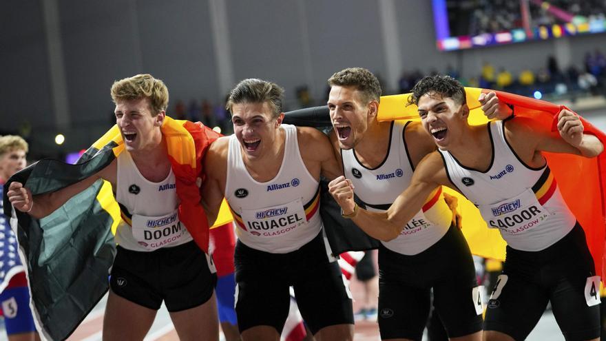 El aragonés Christian Iguacel logra el oro mundial con Bélgica en el relevo 4x400