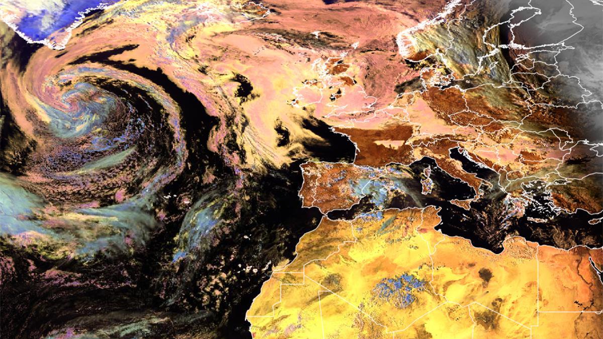 Imagen de satélite de la tarde de este lunes