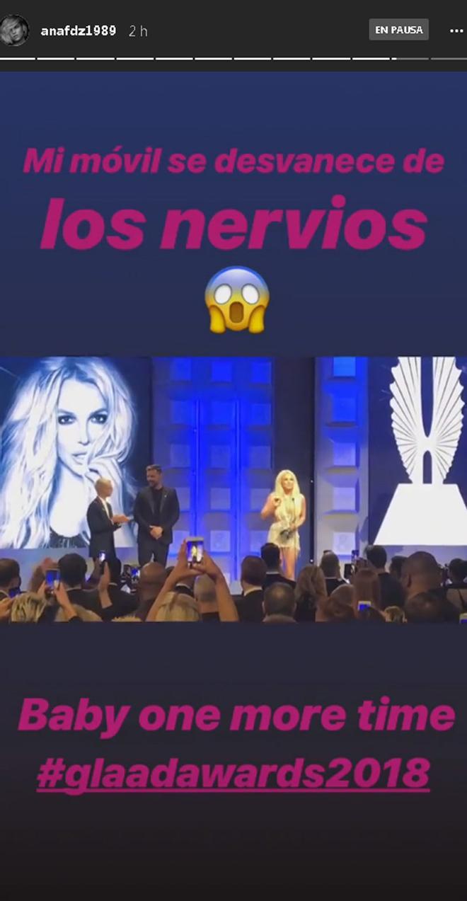 Ana Fernández con Britney Spears