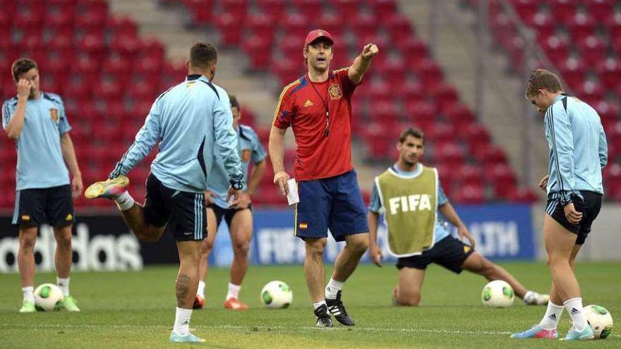 Julen Lopetegui, durante su etapa en la selección sub 21.