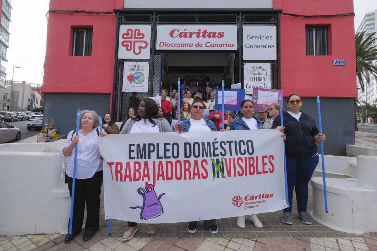 Acto de Cáritas Diocesana en Las Palmas de Gran Canaria por el Día Internacional de Trabajadoras del Hogar