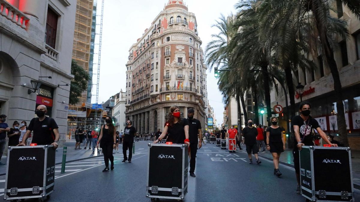 La protesta de la industria musical valenciana, &#039;Alerta roja&#039;.