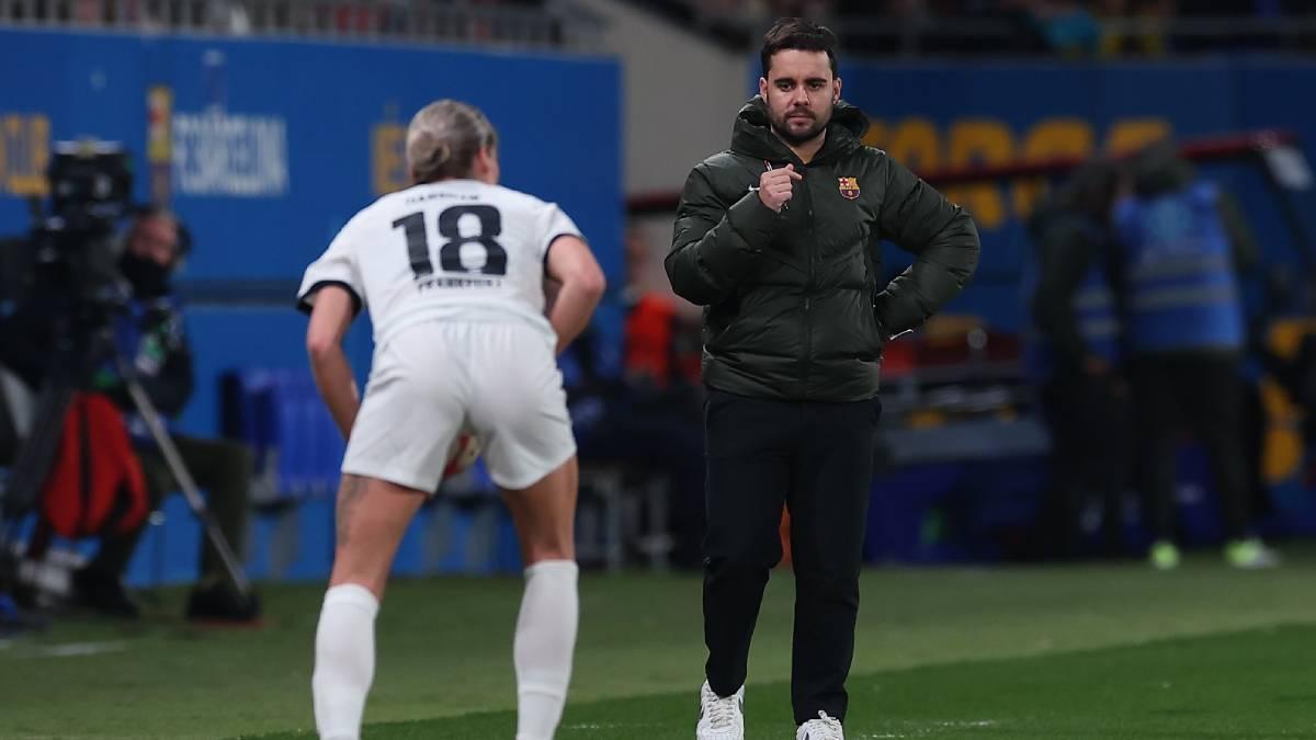 Jonatan Giráldez, durante el partido ante el Eintracht