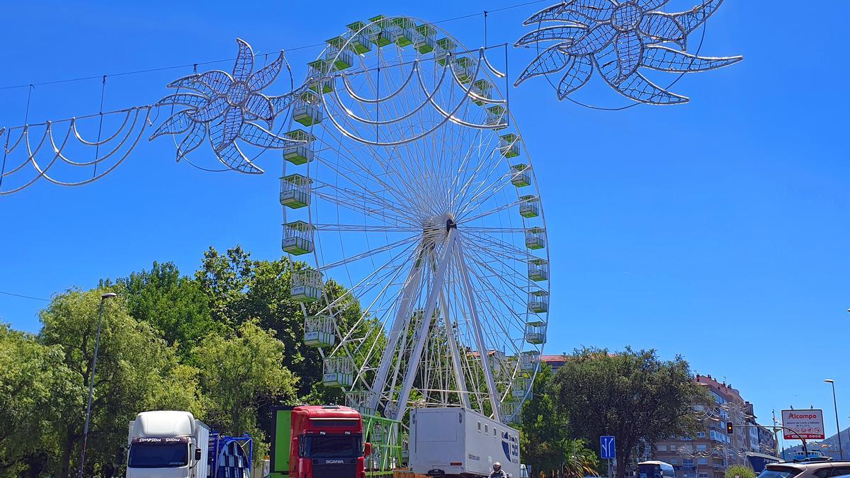 La Noria gigante será una de las atracciones estrella de las fiestas de Coia 2022.