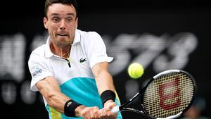 Tennis - Australian Open - Third Round - Melbourne Park, Melbourne, Australia - January 24, 2020 - Spainâs Roberto Bautista Agut in action during the match against Croatiaâs Marin Cilic. REUTERS/Kim Hong-Ji