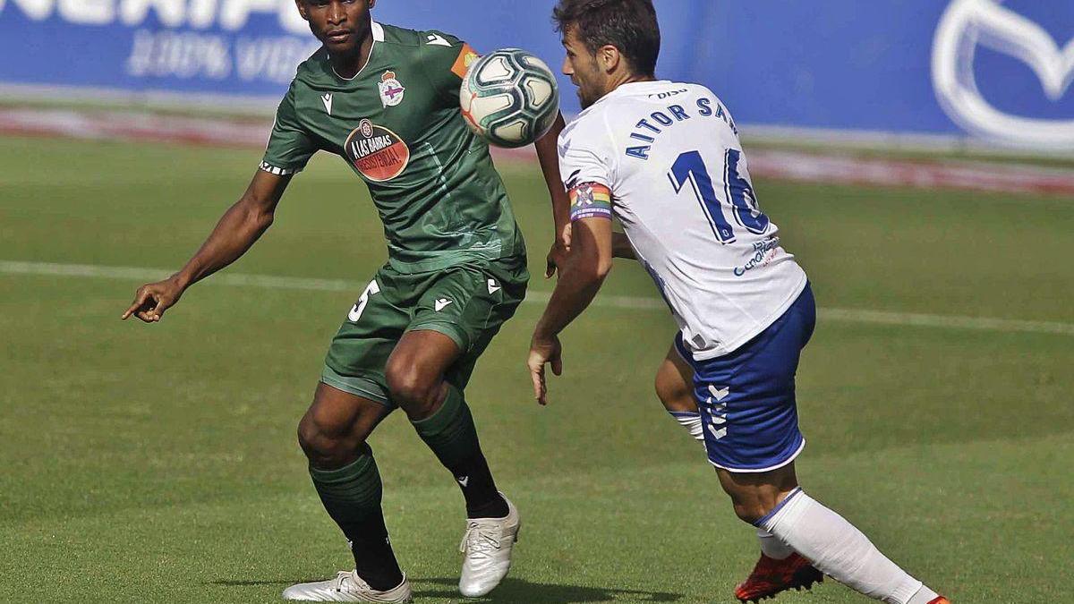 Uche Agbo, en el partido de la pasada temporada contra el Tenerife.