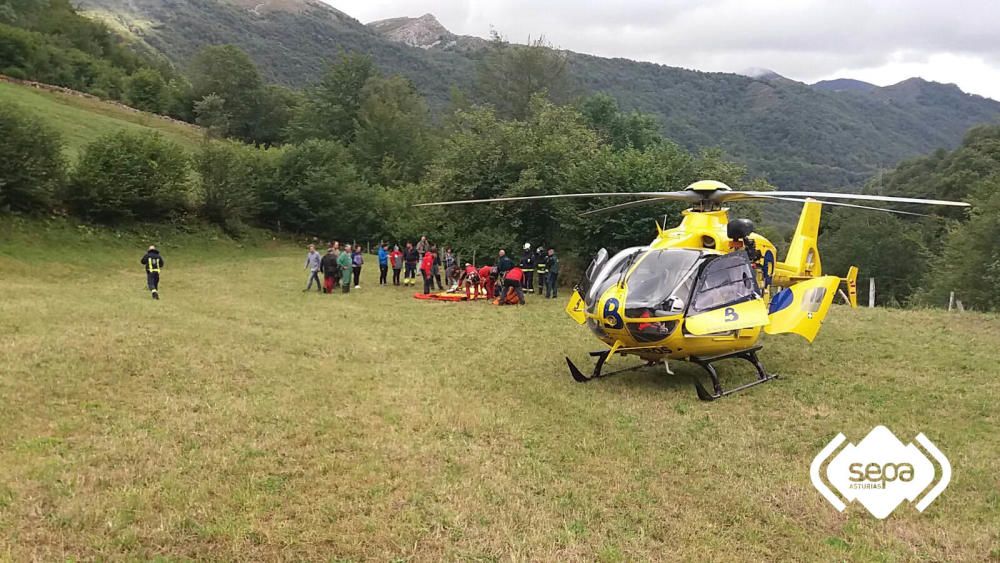 Rescate del montañero desaparecido en Somiedo