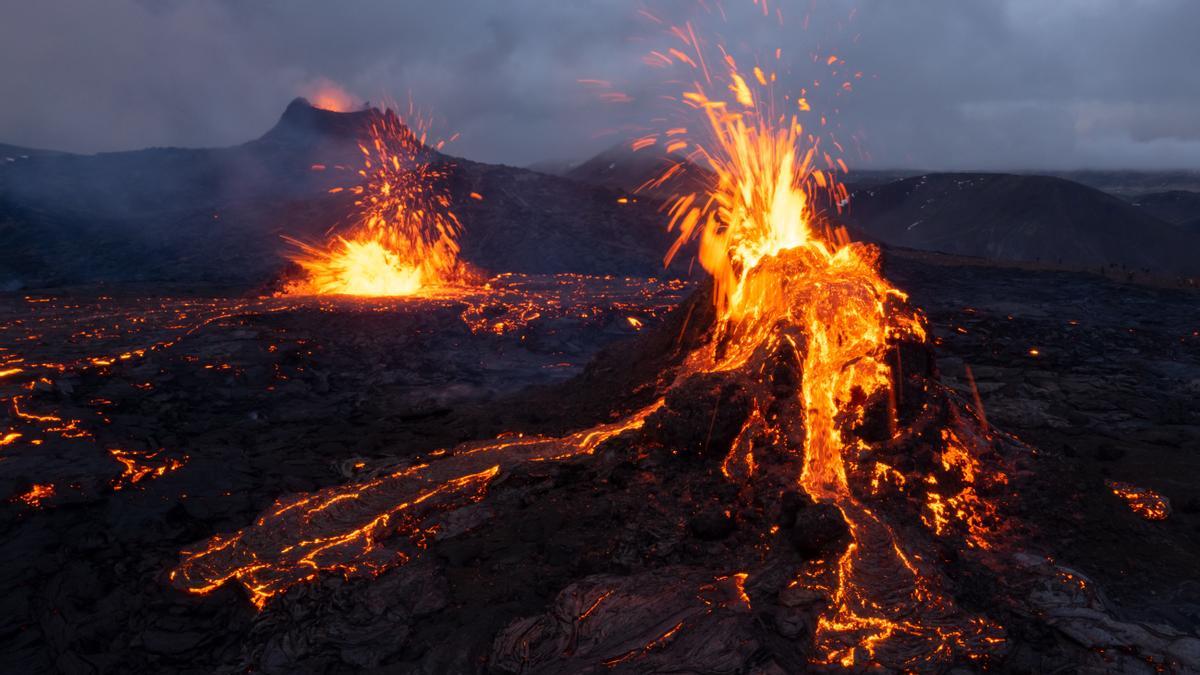 Archivo - Erupción en el volcán Fagradalsfjall, Islandia