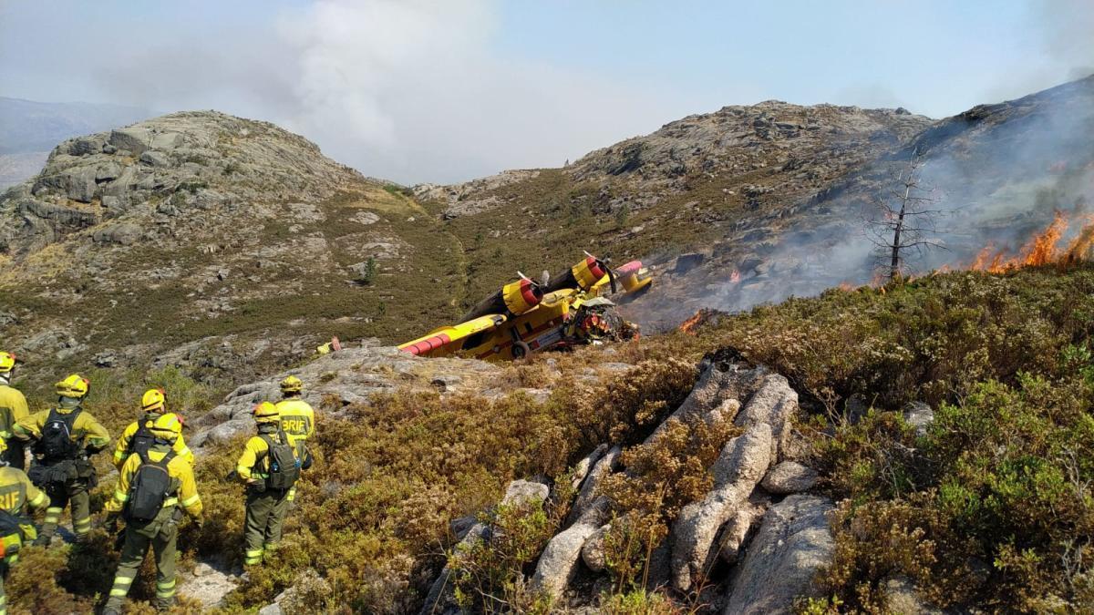 Avión anfibio siniestrado.