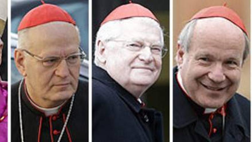Cinco cardenales despuntan en un cónclave dividido en dos facciones