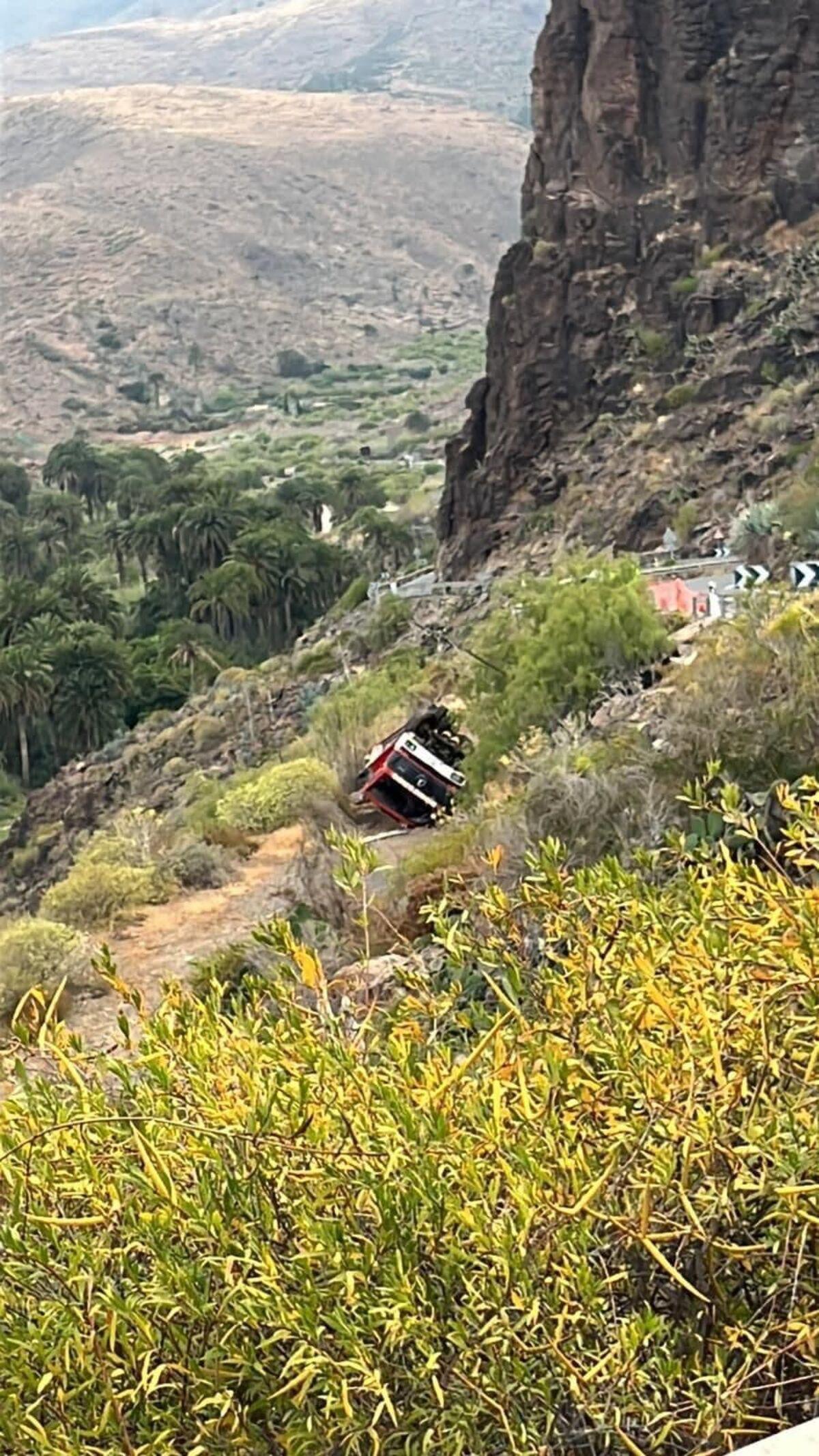 Un momento del accidente.