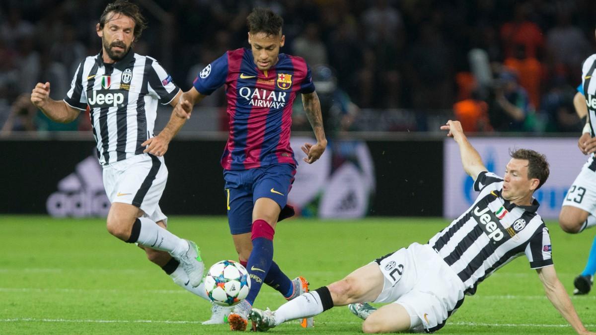 Neymar marcó contra la Juve en la final de Berlín