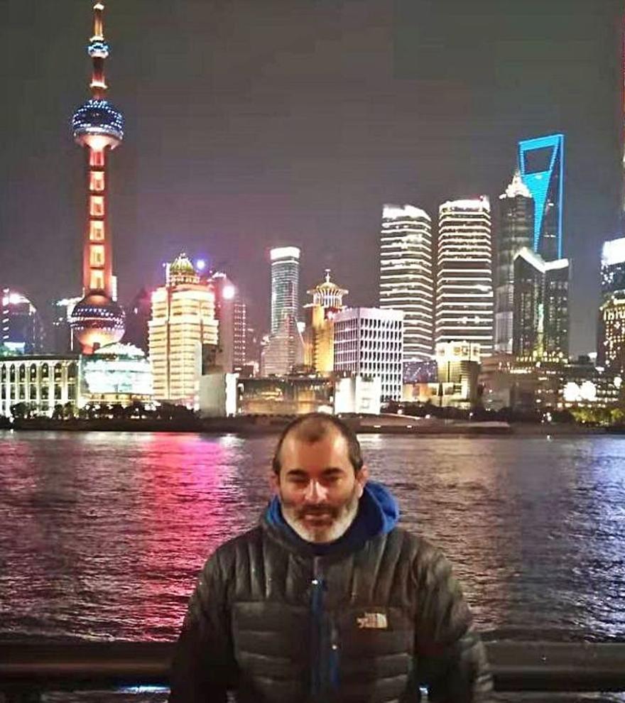 Felipe Sánchez, ayer, en el Bund, en Shanghái.