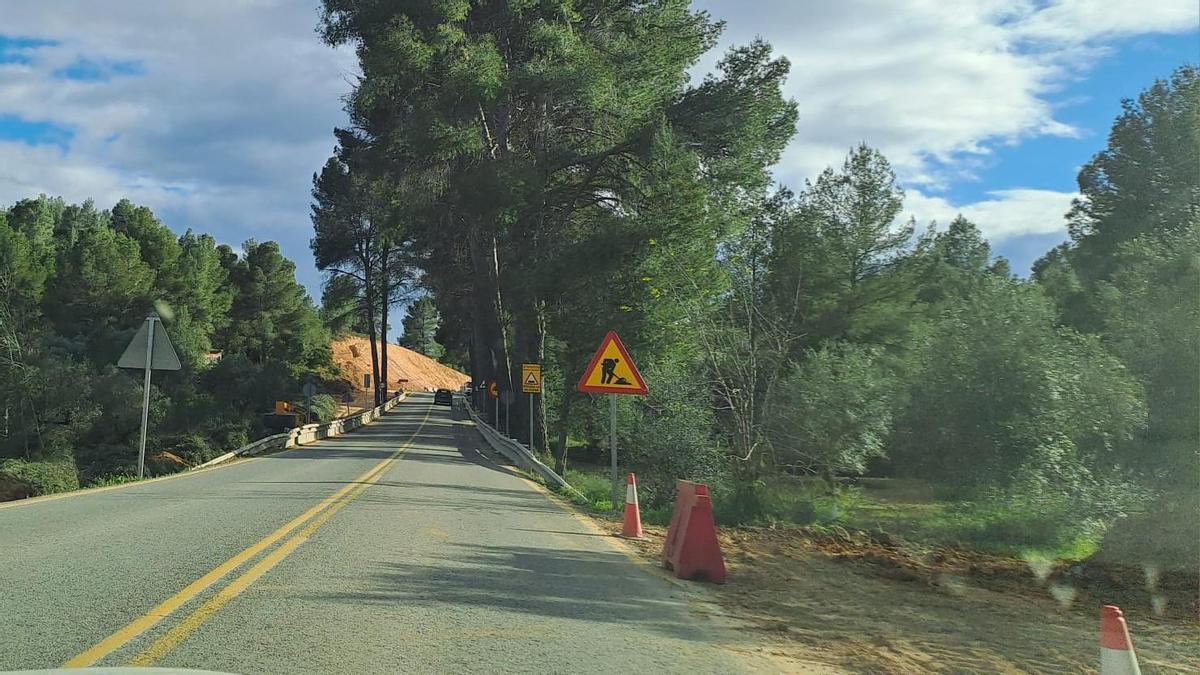 Un punto de la carretera CV-425 que une Buñol y Alborache.