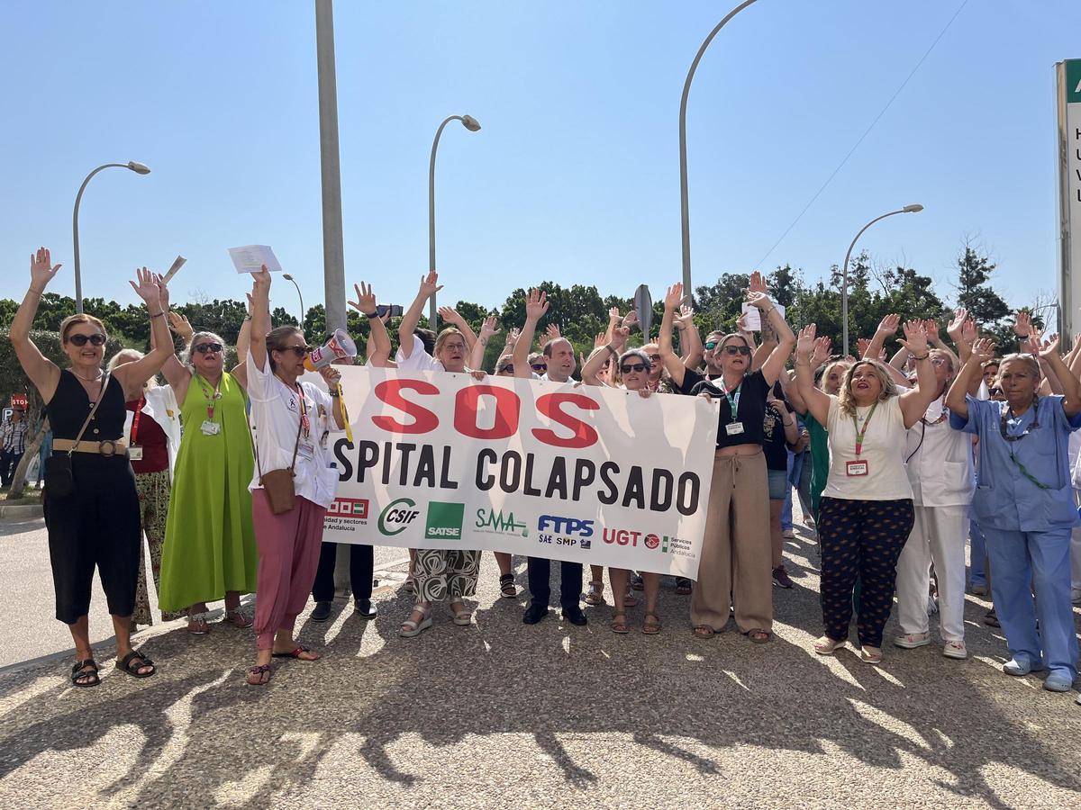 Concentración de los trabajadores del Hospital Clínico