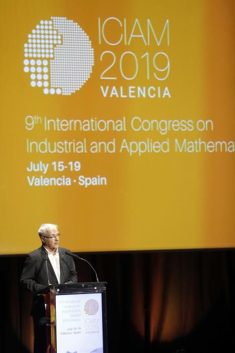Instante de la inauguración en València del International Congress on Industrial and Applied Mathematics.
