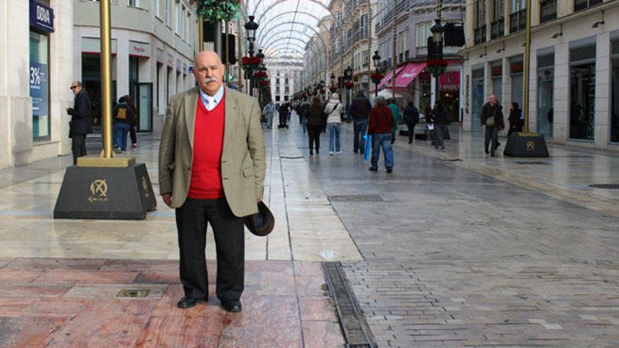 José Collado, las pasadas navidades en la calle Larios.