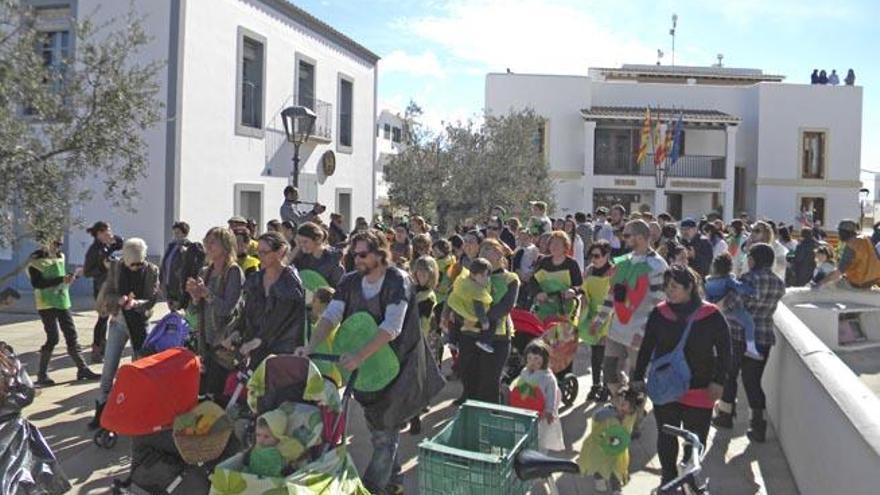 Padres y niños de la ´escoleta´ Sa Miranda.