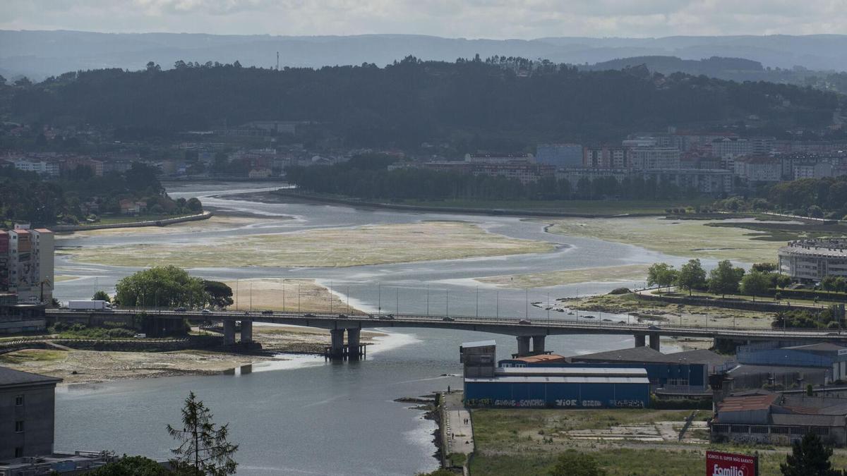 Imagen de archivo de la ría de O Burgo, en un tramo en el que coinciden los municipios de A Coruña, Culleredo y Oleiros.