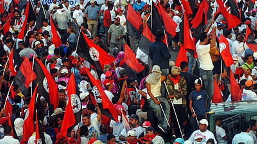 Simpatizantes sandinistas en una de las muchas manifestaciones que han rodeado estas elecciones en Nicaragua.
