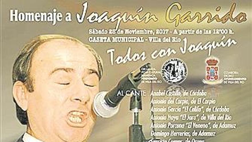 Joaquín Garrido recibirá un gran homenaje en un festival benéfico