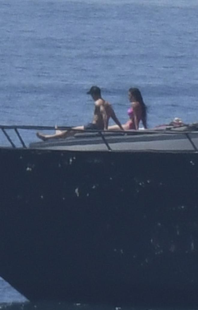 Cristiano Ronaldo y Georgina Rodríguez a bordo de un yate en Málaga