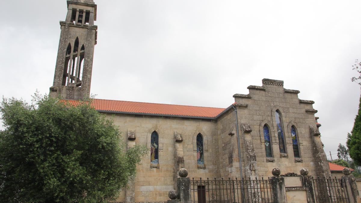 Iglesia parroquial de Santa María de Lestedo, donde se oficiará el funeral por Manuel Valdés