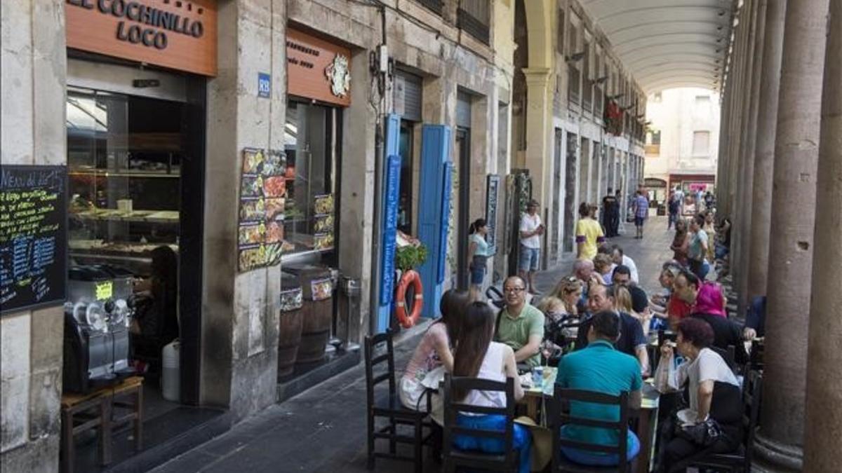 Porches del mercado de la Boqueria