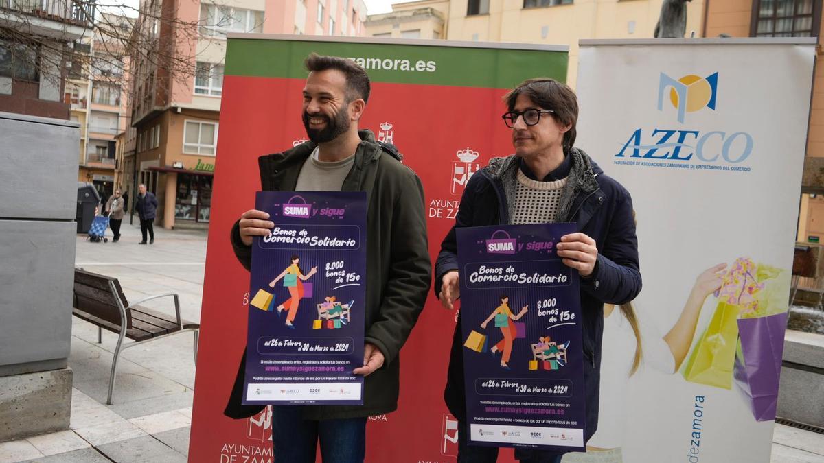 David Gago y Ruperto Prieto presentan la campaña de Bonos de Comercio Solidario