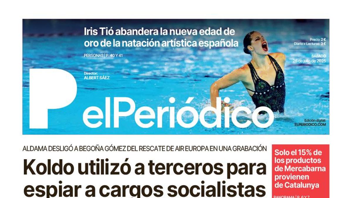 La portada de EL PERIÓDICO del 26 de julio de 2025