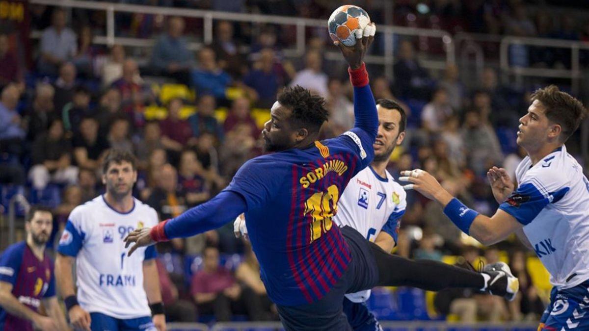 Cédric Sorhaindo, en el Palau ante el Granollers el pasado mayo