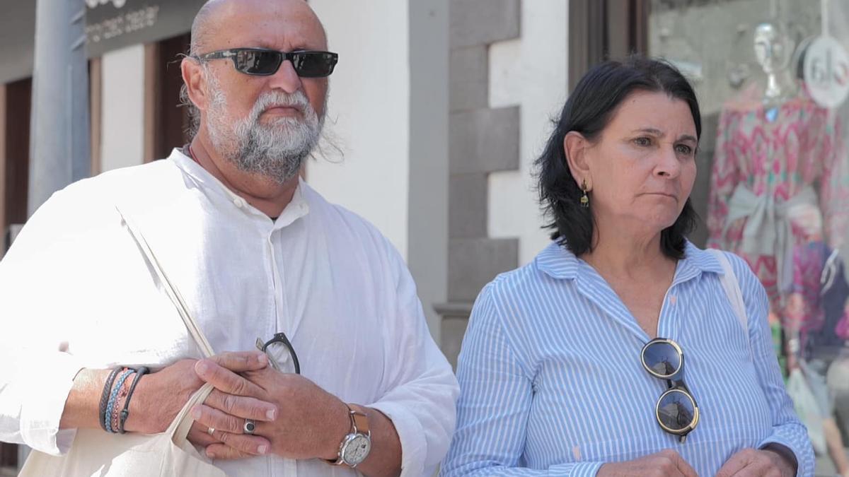 Nicolás Saavedra y Nona Perera, candidatos al Cabildo y Ayuntamiento de Arrecife, respectivamente.