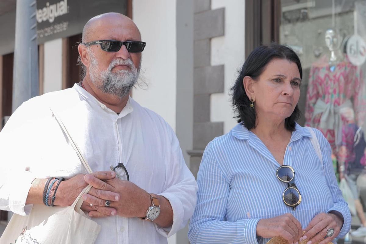 Nicolás Saavedra y Nona Perera, candidatos al Cabildo y Ayuntamiento de Arrecife, respectivamente.