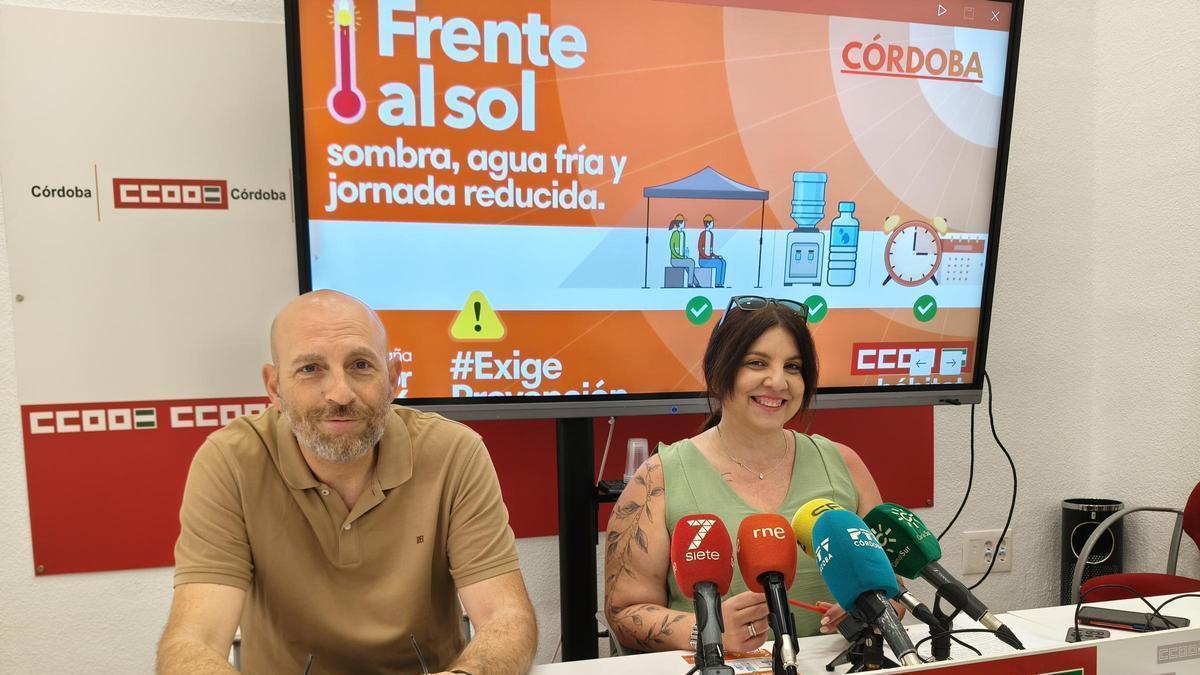 Campaña de CCOO frente al calor para el sector de la construcción.