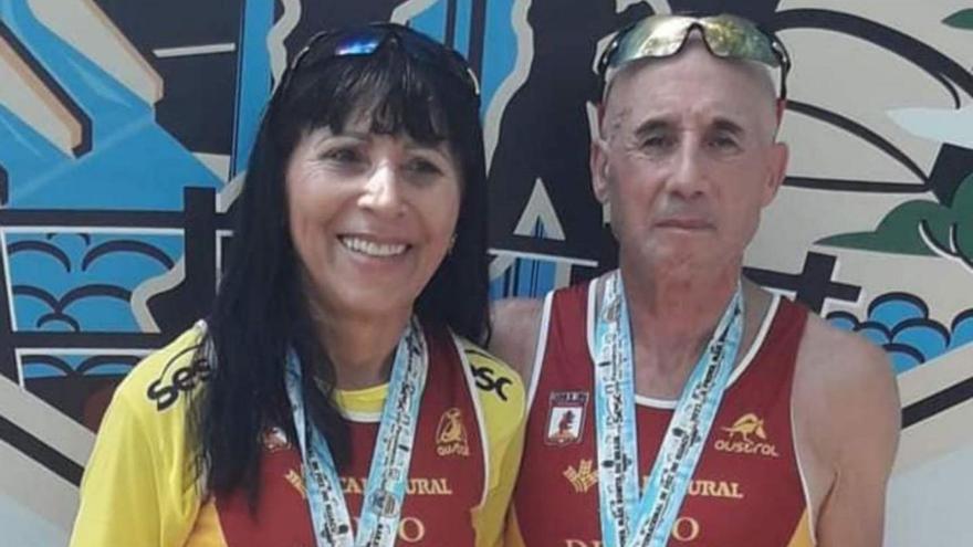 Los atletas Mary Tomaz y José Luis Posado, primera y sexto en Iguazú