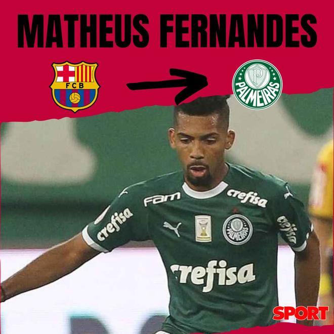 Matheus Fernandes acabó yéndose gratis al Palmeiras tras una cesión al Valladolid