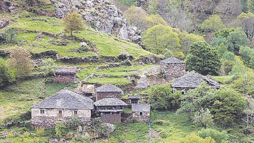 Pueblo de Aguanes, en Allande