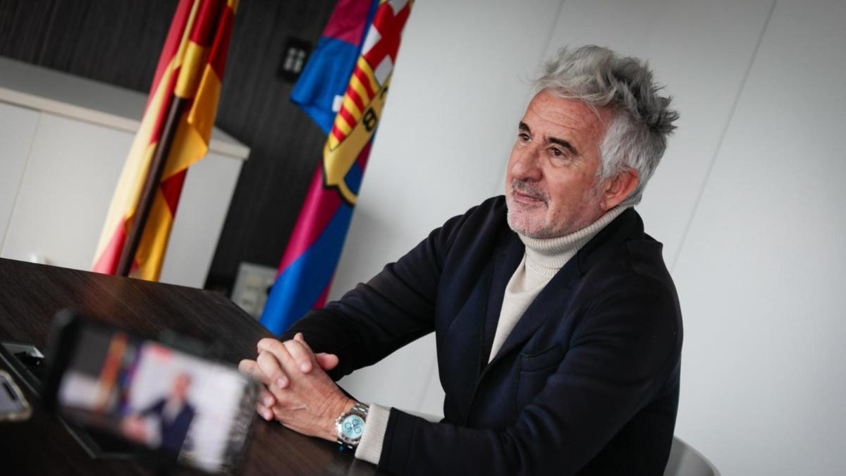 Xavi Puig durante la entrevista con SPORT