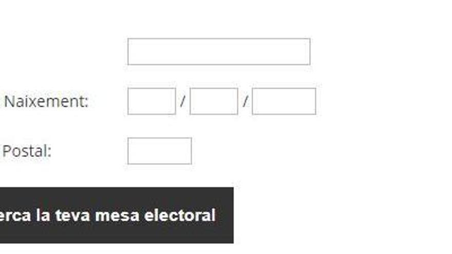 El web on votar pel referèndum de Catalunya