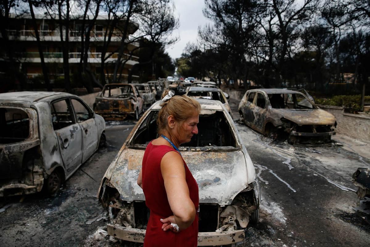 Los incendios que rodean Atenas