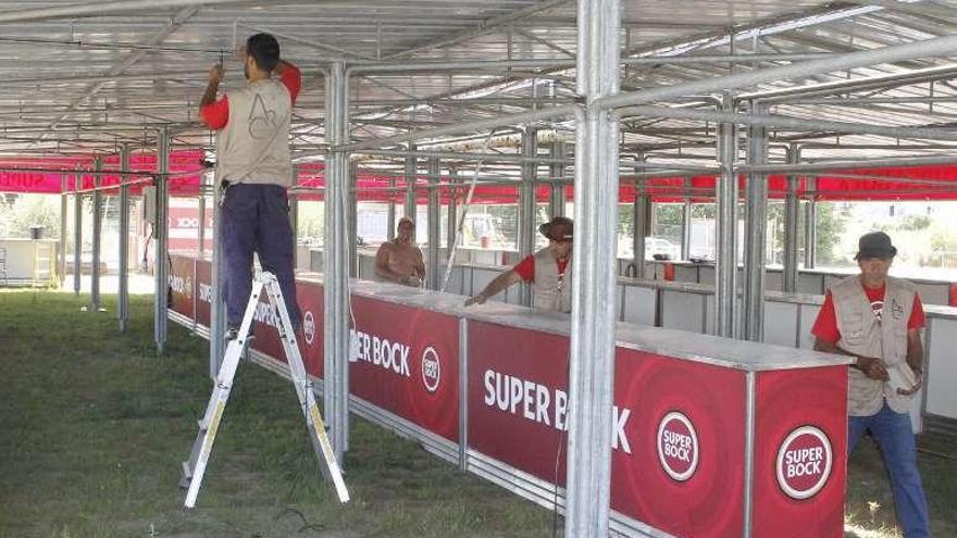 El recinto del festival, en el campo de A Estacada de Bueu. // S.A.