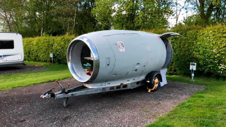 La caravana de Rolls-Royce hecha con un motor de avión