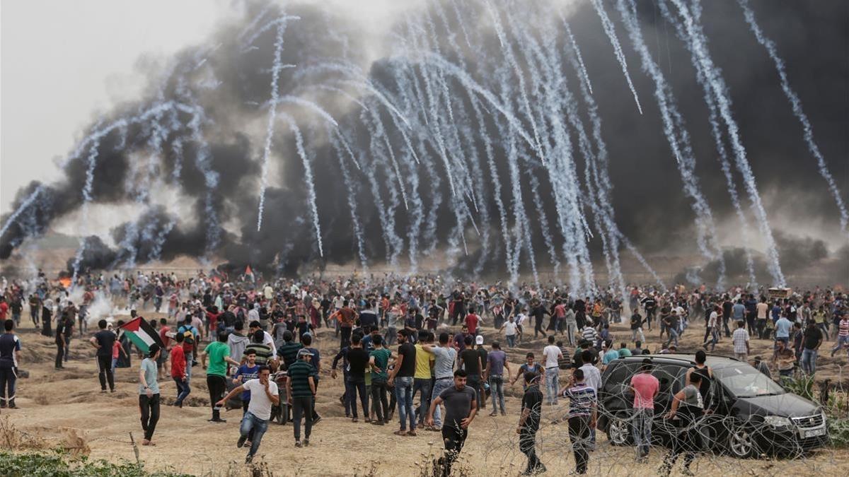 protesta palestina en gaza