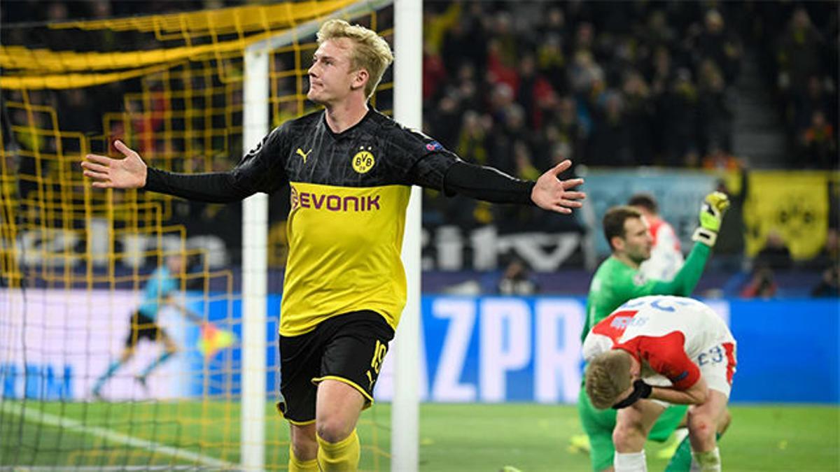 Julian Brandt amplió distancias con e 2-0 ante el Slavia Praga