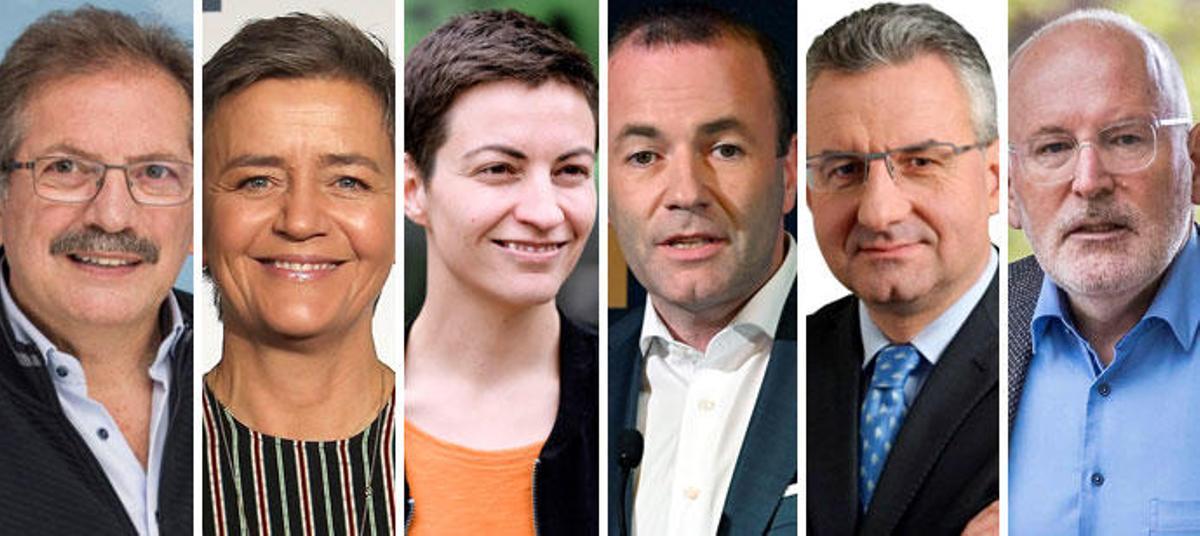 Los candidatos a presidir el Parlamento Europeo.
