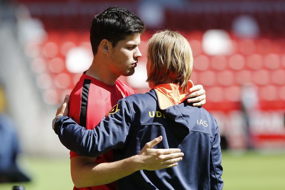 Calentamiento del Sporting-LasPalmas