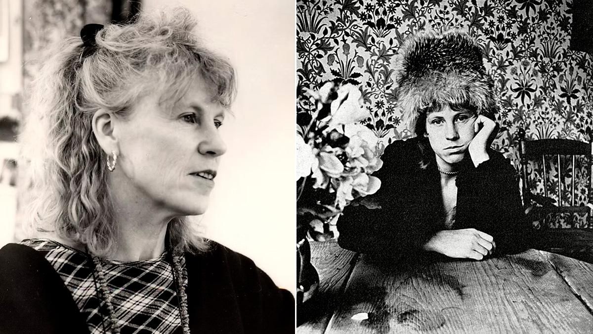 Dos imágenes de la escritora Nell Dunn