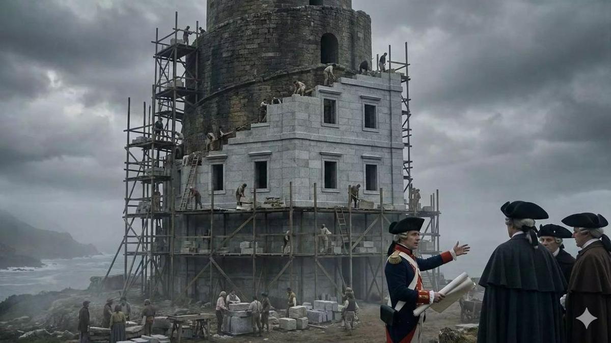 La reforma de la Torre de Hércules en 1790.